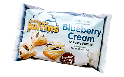 Blueberry Cream Pastry Puffins