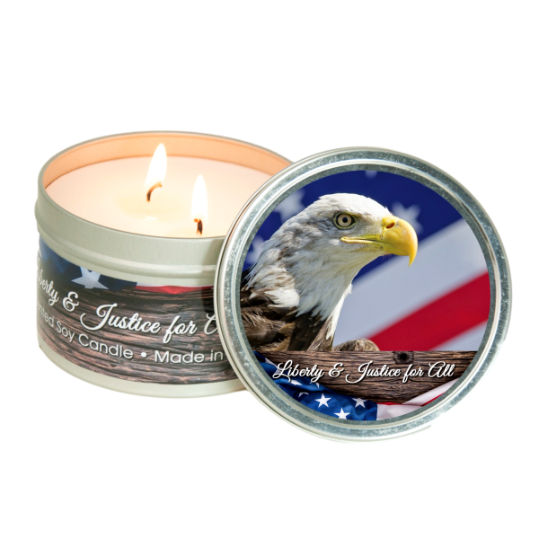 Liberty and Justice Candle Tin