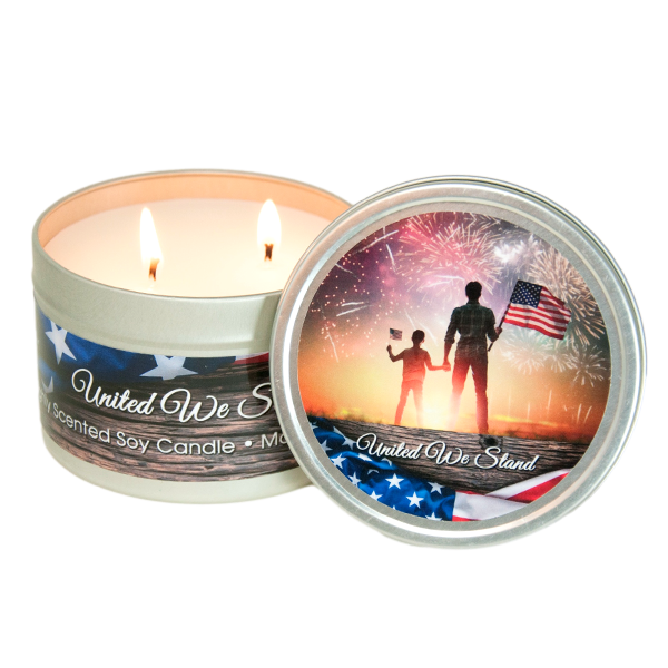 United We Stand Candle Tin